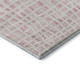 8' X 10' Pink And Ivory Striped Washable Area Rug With UV Protection
