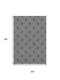 5' X 8' Black And Ivory Geometric Washable Area Rug With UV Protection