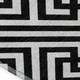 9' X 12' Black And Ivory Geometric Washable Area Rug With UV Protection