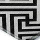 10' X 14' Black And Ivory Geometric Washable Area Rug With UV Protection