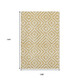 9' X 12' Gold And Ivory Geometric Washable Area Rug With UV Protection