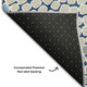 10' X 14' Navy Blue Gray And Beige Geometric Washable Area Rug With UV Protection