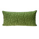 Olive Quilted Velvet Geo Lumbar Decorative Pillow
