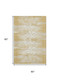 10' X 14' Gold And Ivory Striped Washable Area Rug With UV Protection