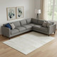 8' X 10' Ivory And Beige Striped Washable Area Rug With UV Protection