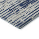 10' X 14' Navy Blue And Ivory Striped Washable Area Rug With UV Protection
