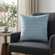 20" Gray Cotton Blend Throw Pillow