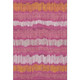 10' X 14' Blush Orange And Ivory Striped Washable Area Rug With UV Protection