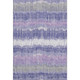 3' X 5' Purple Ivory And Gray Striped Washable Area Rug With UV Protection