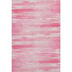 10' X 14' Pink And Ivory Striped Washable Area Rug With UV Protection