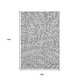 9' X 12' Gray And Silver Floral Washable Area Rug With UV Protection