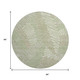 8' Artichoke Green And Beige Floral Washable Round Rug With UV Protection