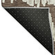 8' Brown And Beige Striped Washable Round Rug With UV Protection