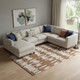8' X 10' Rust And Beige Striped Washable Area Rug With UV Protection