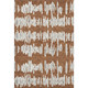 9' X 12' Rust And Beige Striped Washable Area Rug With UV Protection