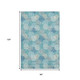 8' X 10' Teal Ivory And Beige Polka Dot Washable Area Rug With UV Protection