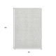 3' X 5' Silver And Ivory Geometric Washable Area Rug With UV Protection