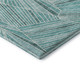 9' X 12' Teal And Ivory Geometric Washable Area Rug With UV Protection