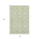 3' X 5' Artichoke Green And Ivory Geometric Washable Area Rug With UV Protection