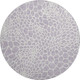 8' Lilac And Ivory Geometric Washable Round Rug With UV Protection
