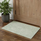 3' X 5' Mint Green And Ivory Geometric Washable Area Rug With UV Protection