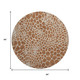 8' Rust And Ivory Geometric Washable Round Rug With UV Protection