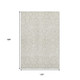 10' X 14' Beige And Ivory Damask Washable Area Rug With UV Protection