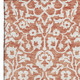 8' X 10' Coral And Beige Damask Washable Area Rug With UV Protection