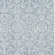 3' X 5' Denim Blue And Ivory Damask Washable Area Rug With UV Protection