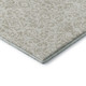9' X 12' Ivory And Beige Damask Washable Area Rug With UV Protection