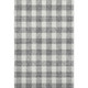5' X 8' Gray And Ivory Plaid Washable Area Rug With UV Protection