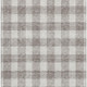 3' X 5' Taupe And Ivory Plaid Washable Area Rug With UV Protection