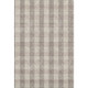 5' X 8' Beige And Ivory Plaid Washable Area Rug With UV Protection