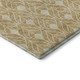 5' X 8' Gold And Beige Geometric Washable Area Rug With UV Protection
