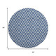 8' Blue And Ivory Chevron Washable Round Rug With UV Protection