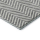 8' X 10' Gray And Ivory Chevron Washable Area Rug With UV Protection