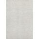5' X 8' Ivory And Beige Chevron Washable Area Rug With UV Protection