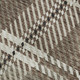 3' X 5' Brown Ivory And Taupe Plaid Washable Area Rug With UV Protection