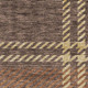 5' X 8' Chocolate Beige And Gold Plaid Washable Area Rug With UV Protection