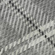 8' X 10' Gray And Ivory Plaid Washable Area Rug With UV Protection