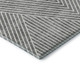 8' Gray And Ivory Geometric Washable Round Rug With UV Protection