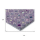 9' X 12' Lavender Ivory And Blue Southwestern Washable Area Rug With UV Protection
