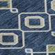 10' X 14' Navy Blue Peach And Gold Southwestern Washable Area Rug With UV Protection