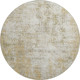 8' Wheat And Ivory Abstract Washable Round Rug With UV Protection