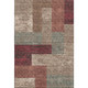 3' X 5' Coffee And Merlot Geometric Washable Area Rug With UV Protection