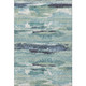3' X 5' Artichoke Green Teal And Ivory Abstract Washable Area Rug With UV Protection