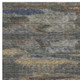 10' X 14' Graphite Gold And Blue Abstract Washable Area Rug With UV Protection
