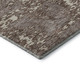 8' Brown And Beige Abstract Washable Round Rug With UV Protection