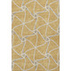 5' X 8' Gold Ivory And Gray Geometric Washable Area Rug With UV Protection