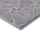 8' X 10' Lavender And Ivory Geometric Washable Area Rug With UV Protection